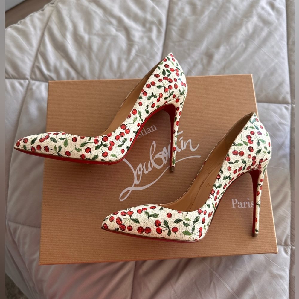 🛑 SOLD 🛑 Christian Louboutin Pigalle Follies Cerise Calf Caviar Sz 37